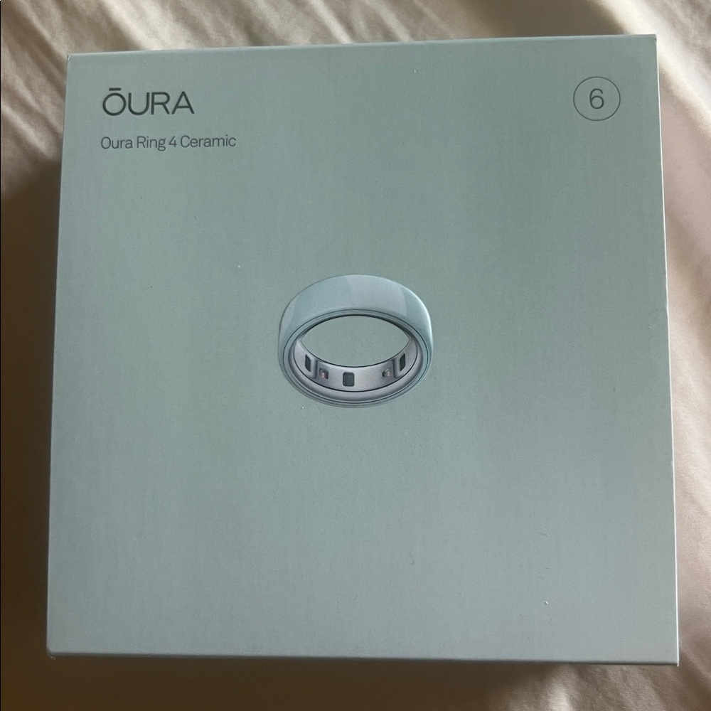 OURA Ring GEN 4 Ceramic - Brand New in Box! Tide / Teal Smart Ring Size 6